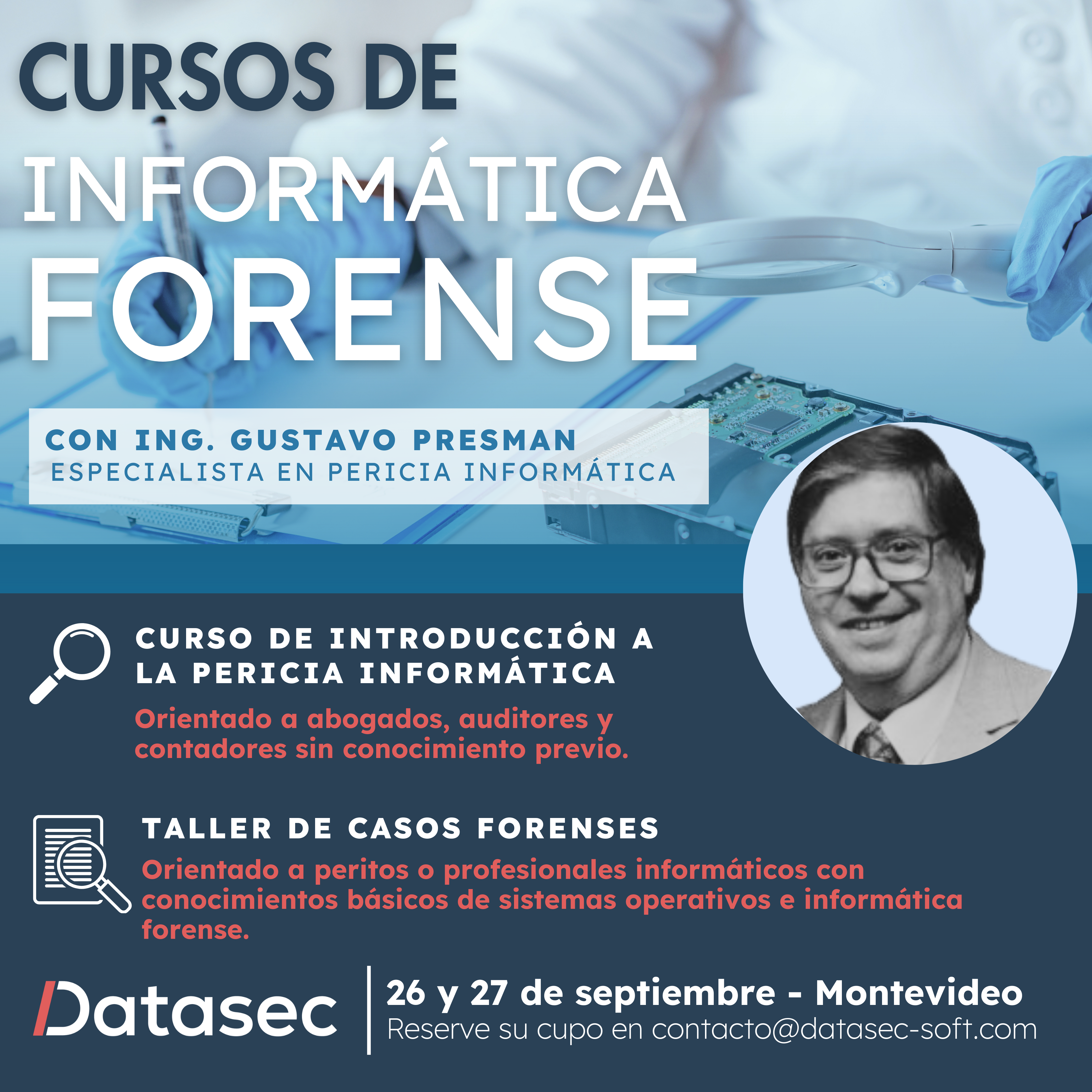 Cursos de informática forense con Gustavo Presman